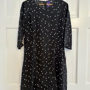 Seraphine Black and White Maternity Dress with 3/4 Sleeves